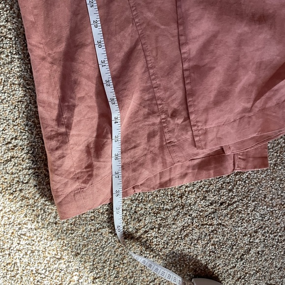 Catherine Malandrino Dusty Rose Belted Trench Coat 100% Linen Size Small - Picture 7 of 9